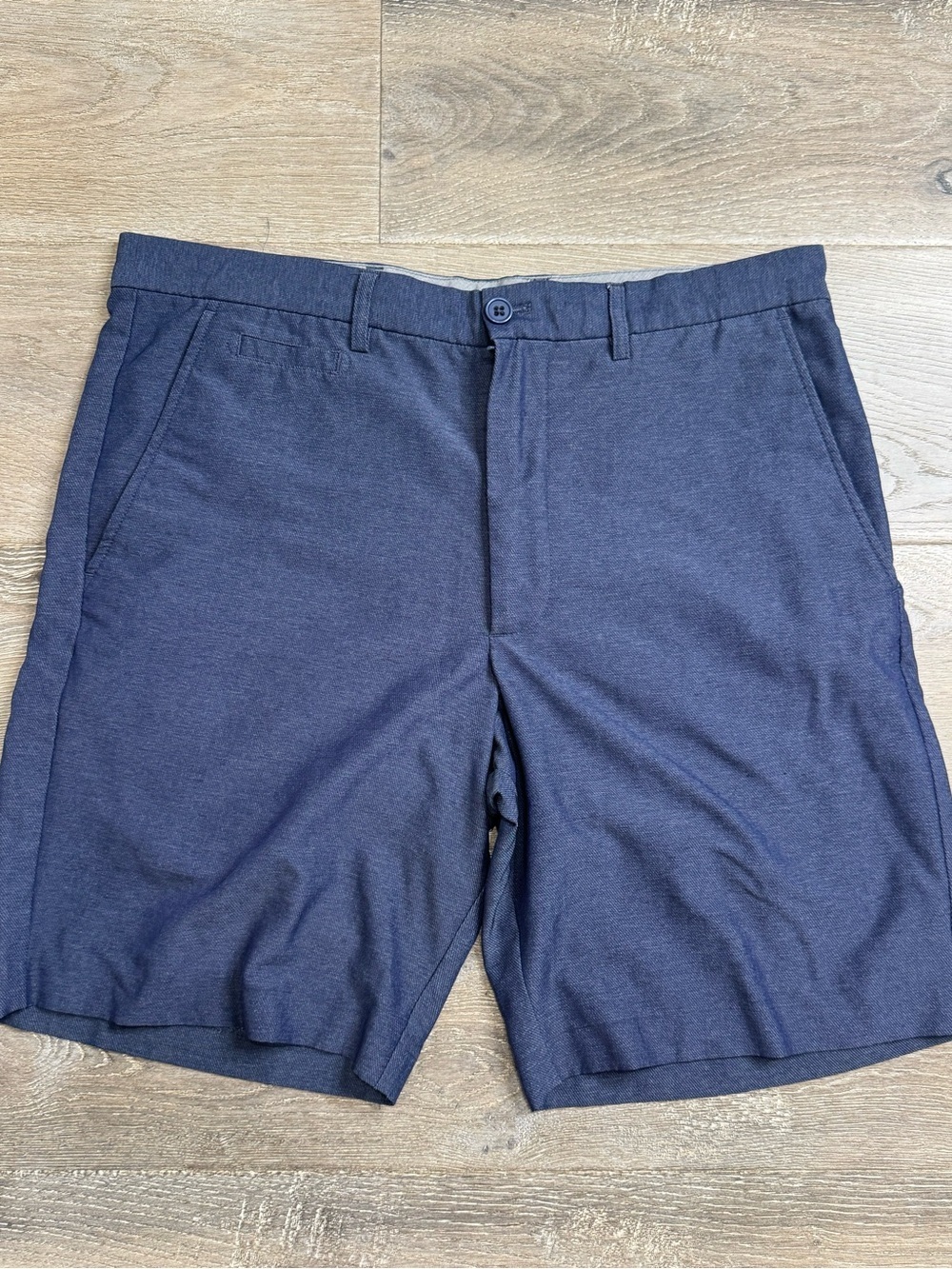 Nordstrom Men's Navy Flat-Front Stretch Shorts 1077